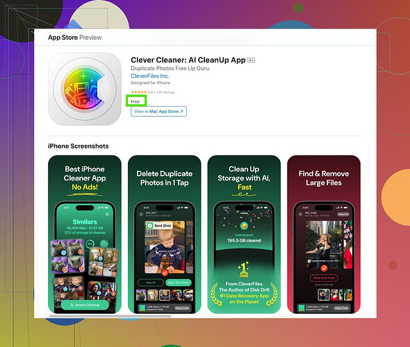 Clever Cleaner App Preview