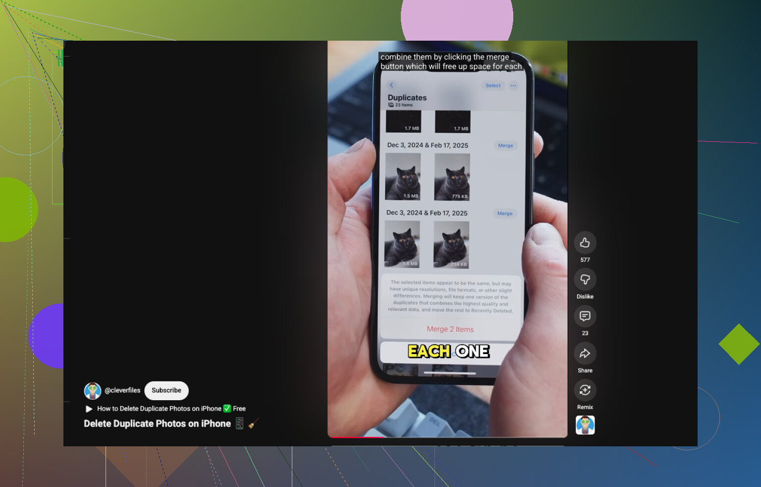 Hay una mejor manera de fusionar fotos duplicadas en iPhone que el álbum Duplicados de Apple