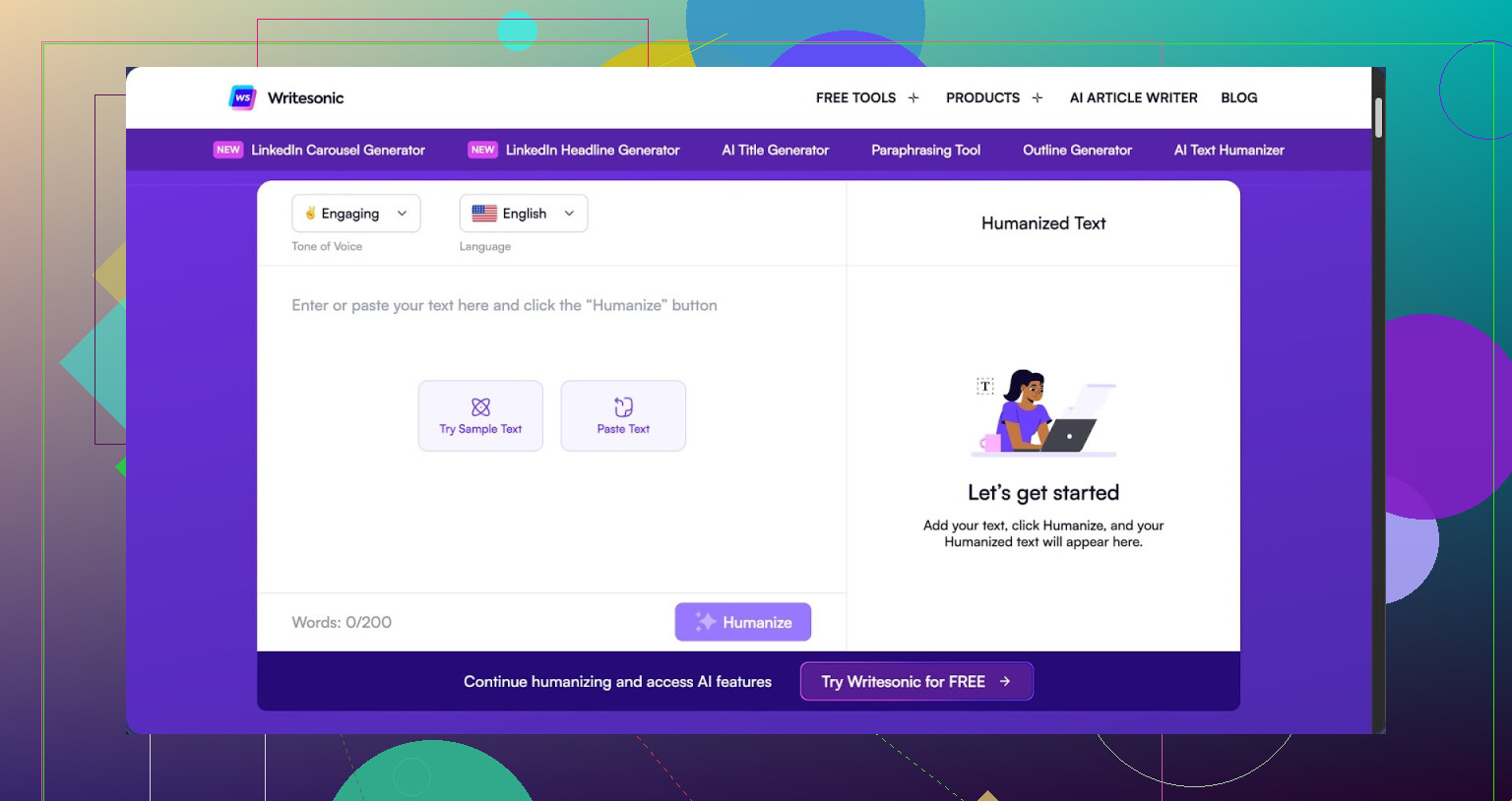 Writesonic AI Humanizer Review